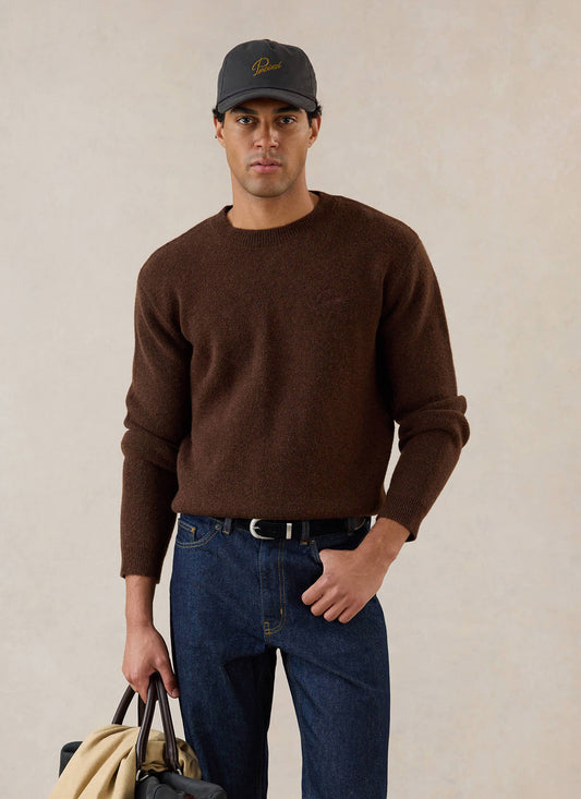 White Glove Mohair Jumper - Espresso Brown | Percival