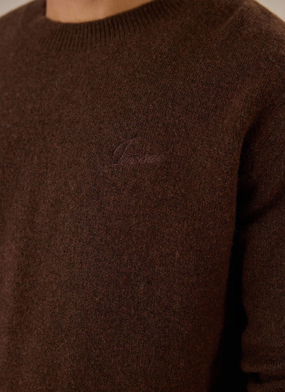 White Glove Mohair Jumper - Espresso Brown | Percival