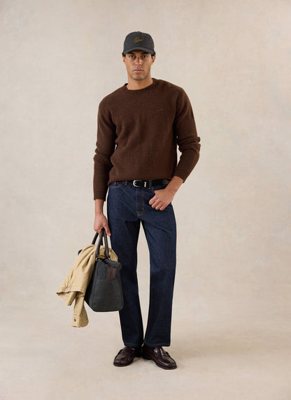 White Glove Mohair Jumper - Espresso Brown | Percival