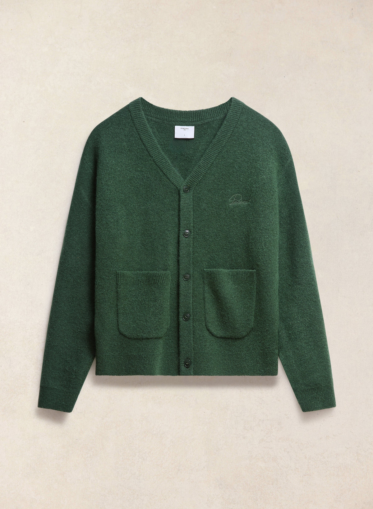 Men's White Glove Mohair Cardigan - Forest Green | Percival