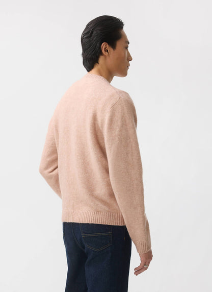 Men's Pink Mohair Cardigan - White Glove | Percival