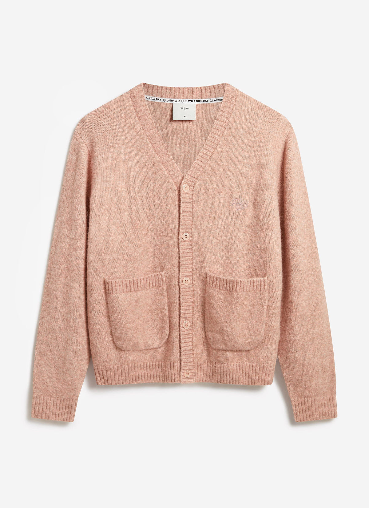 Men's Pink Mohair Cardigan - White Glove | Percival