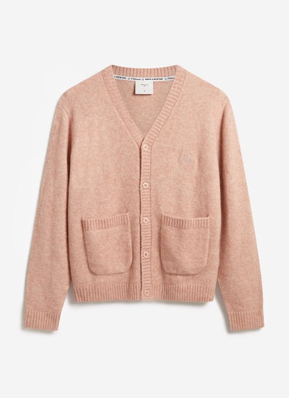 Men's Pink Mohair Cardigan - White Glove | Percival