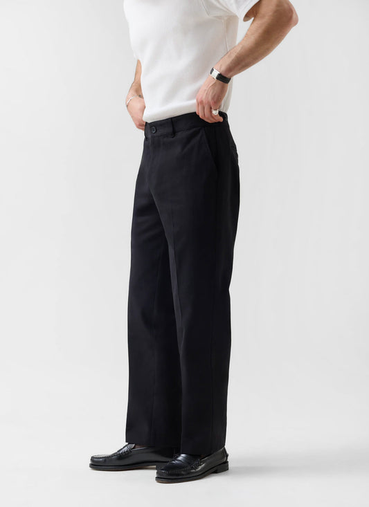 Men's Straight Leg Chino - Cotton - Black | Percival
