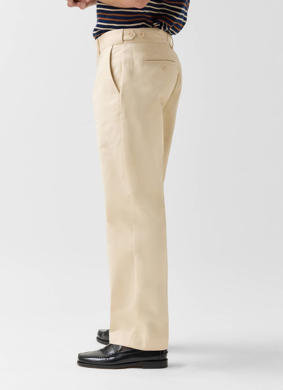 Men's Straight Leg Chino - Cotton - Ecru Cream | Percival
