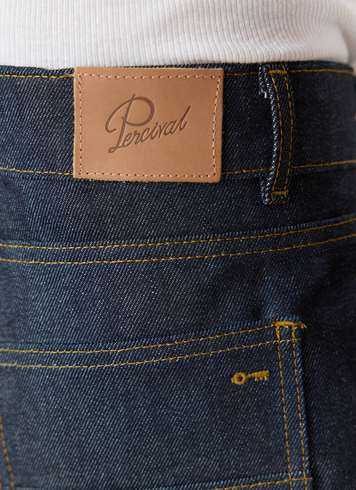 Men's Raw Denim Jeans - Straight Leg - Indigo - Cotton | Percival