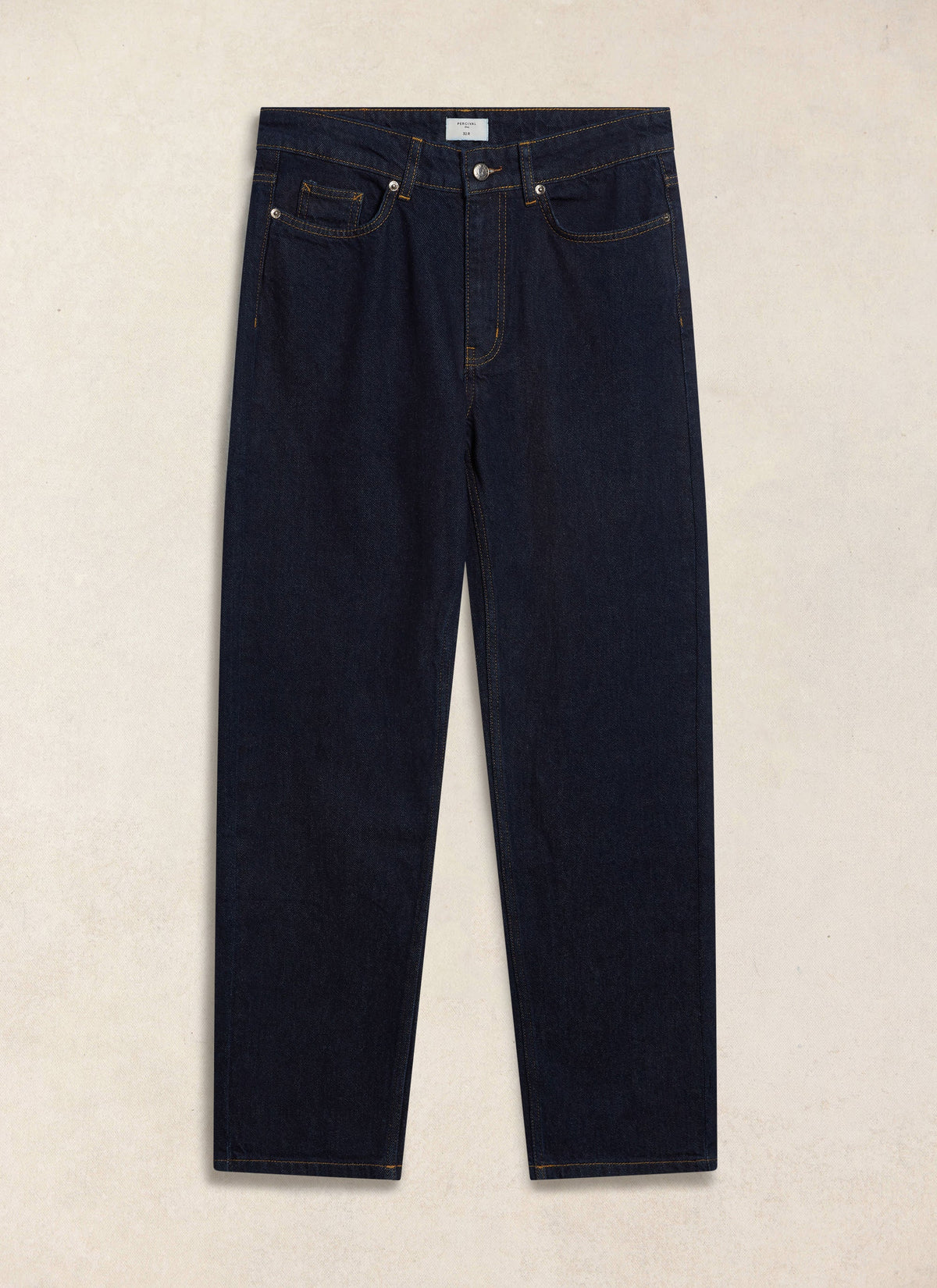 Men's Raw Denim Jeans - Straight Leg - Indigo - Cotton | Percival