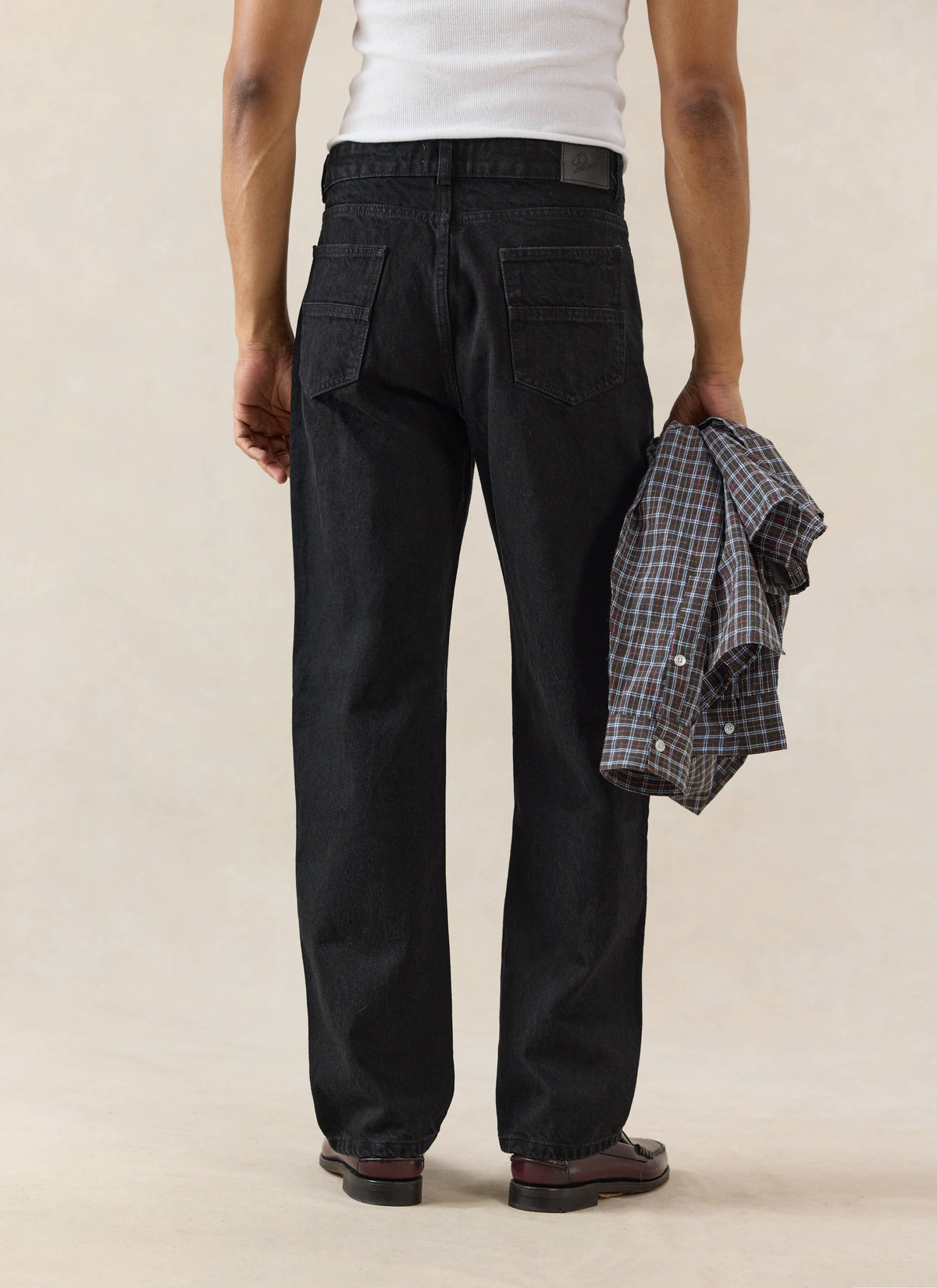 Men's Straight Leg Black Jeans - Heritage Denim - Cotton | Percival