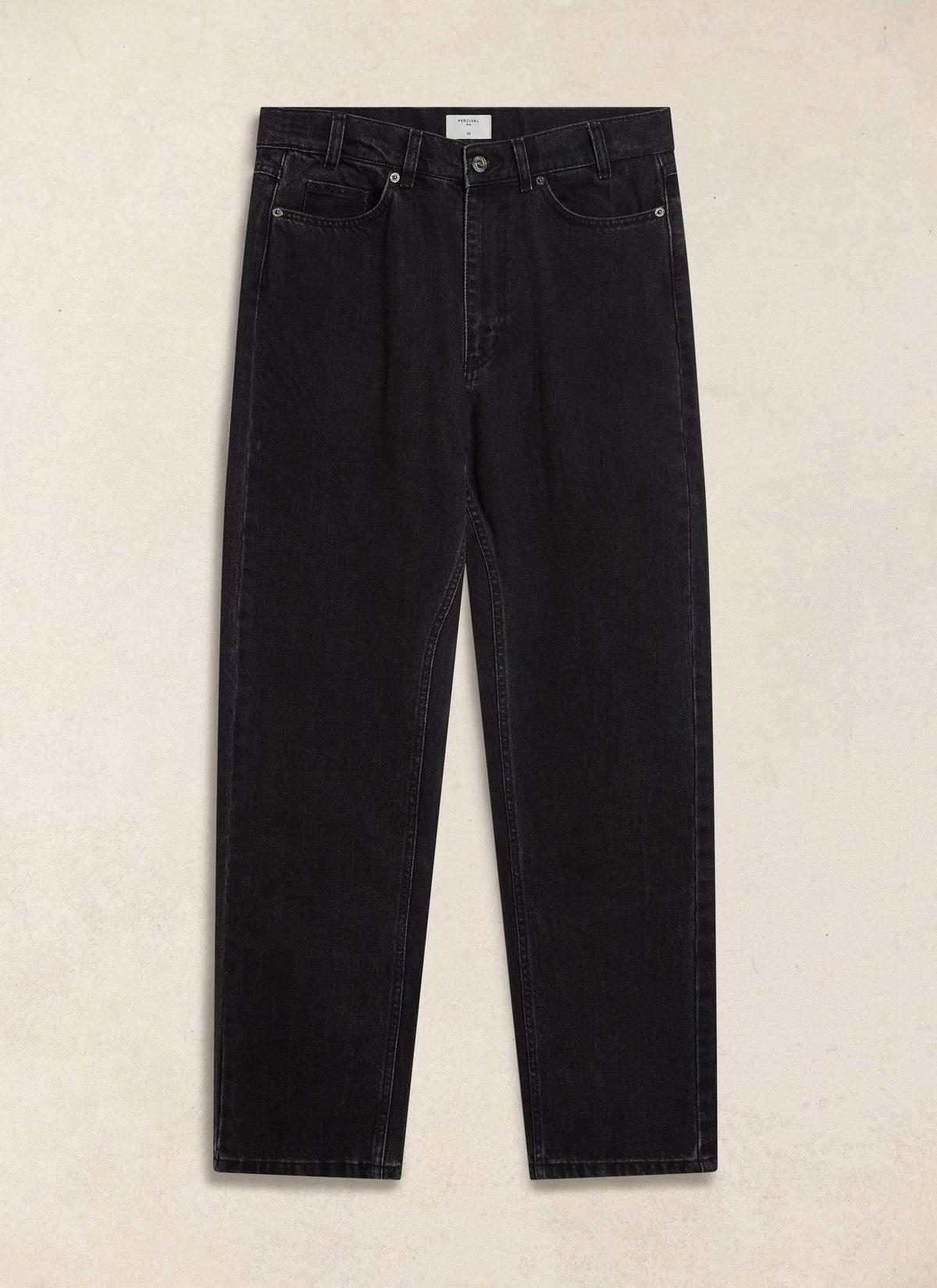 Men's Straight Leg Black Jeans - Heritage Denim - Cotton | Percival