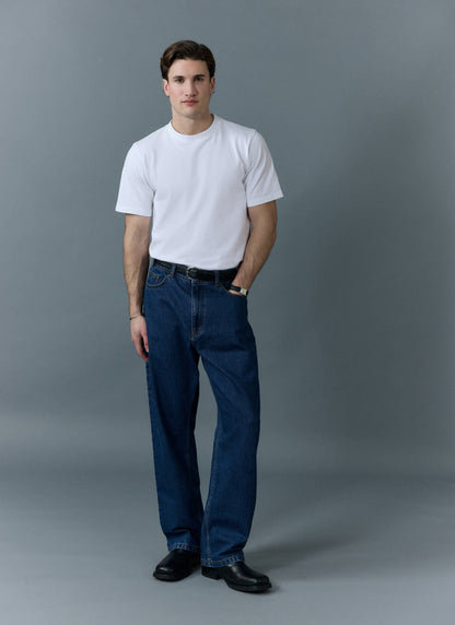 Percival Men's Relaxed Fit Jeans - Denim - Mid Wash Blue | Percival