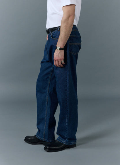 Percival Men's Relaxed Fit Jeans - Denim - Mid Wash Blue | Percival