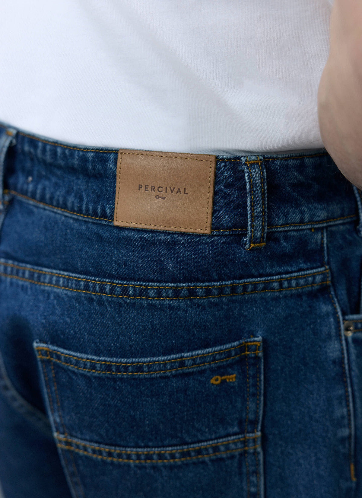 Percival Men's Relaxed Fit Jeans - Denim - Mid Wash Blue | Percival