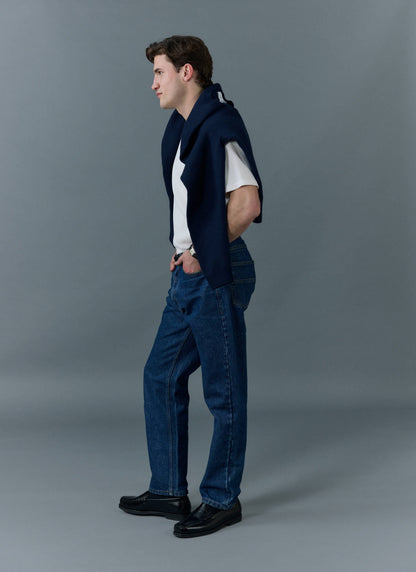 Men's Straight Leg Denim Jeans - BCI Cotton - Mid Wash | Percival