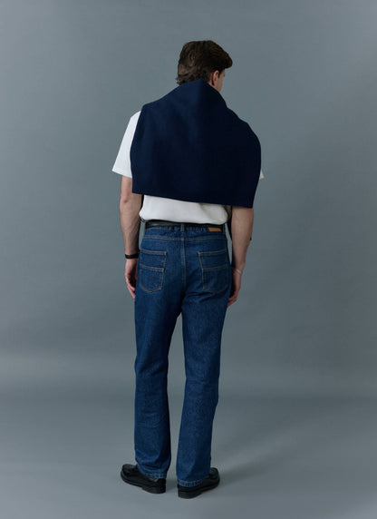 Men's Straight Leg Denim Jeans - BCI Cotton - Mid Wash | Percival
