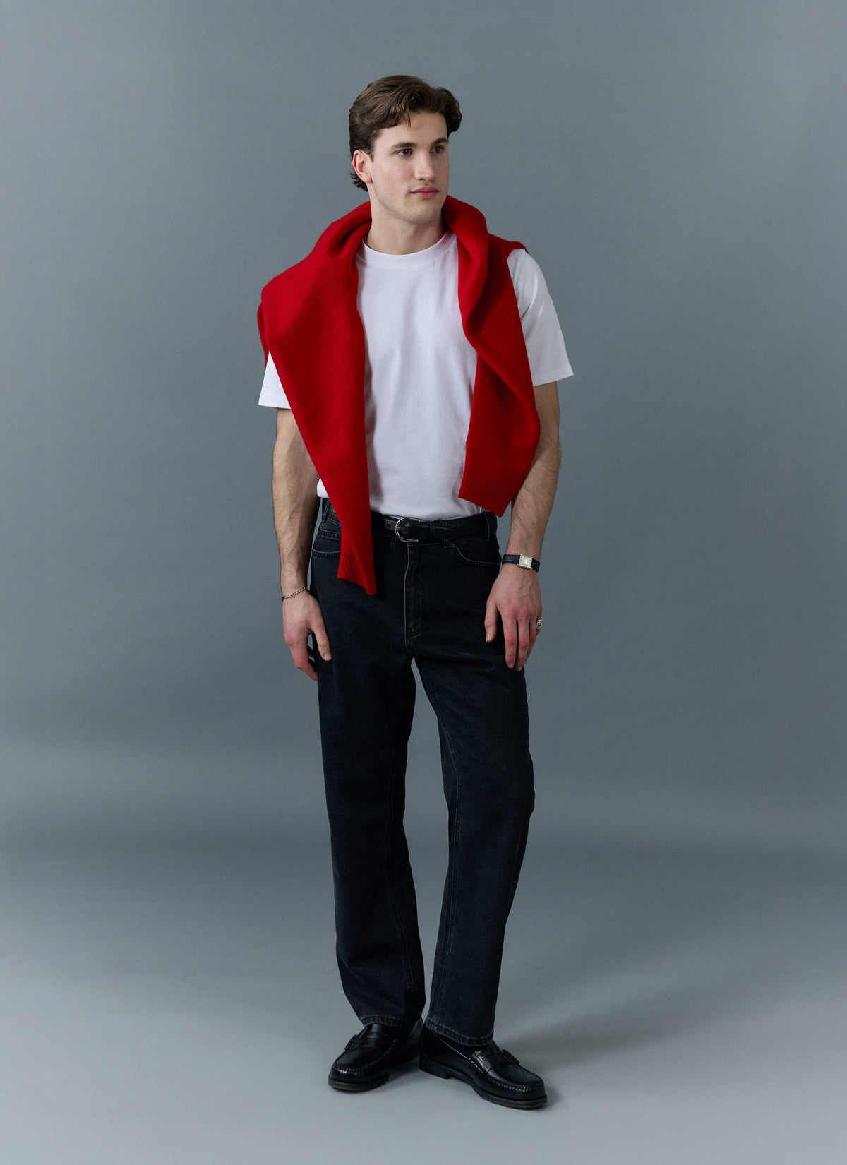 Men's Straight Leg Denim Jeans - BCI Cotton - Black | Percival