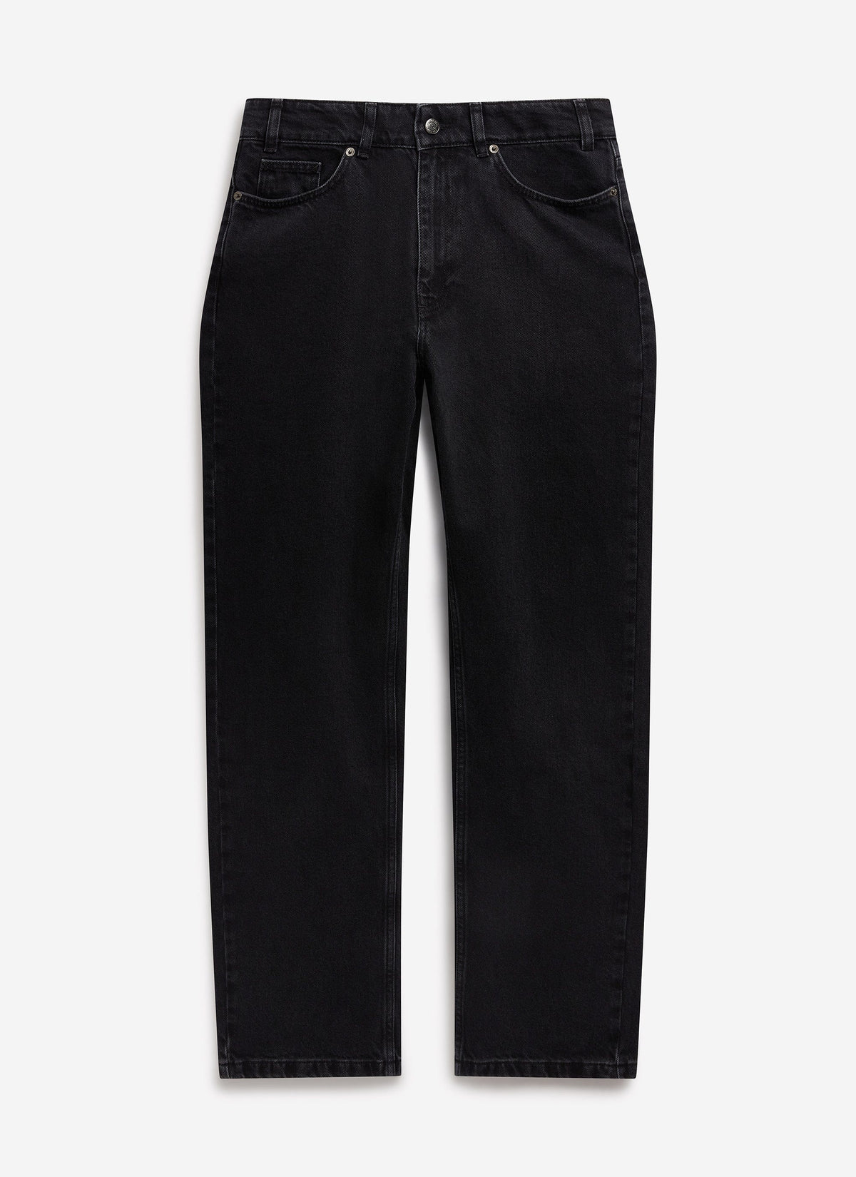 Men's Straight Leg Denim Jeans - BCI Cotton - Black | Percival