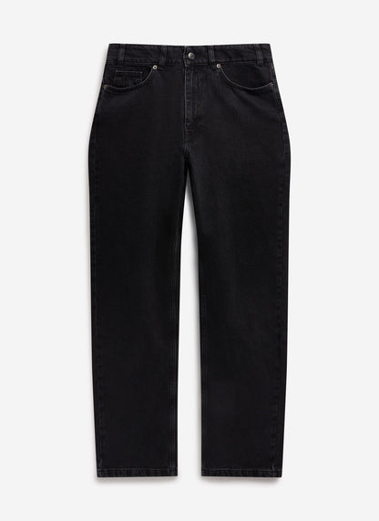 Men's Straight Leg Denim Jeans - BCI Cotton - Black | Percival