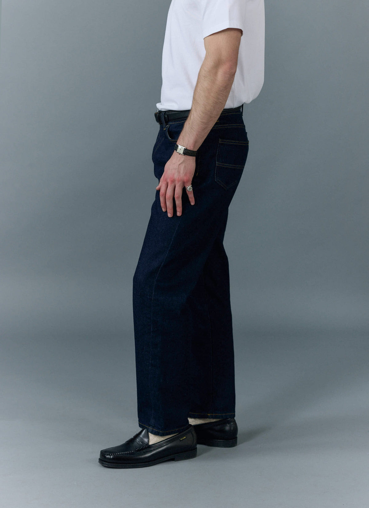 Men's Straight Leg Denim Jeans - BCI Cotton - Indigo Blue | Percival