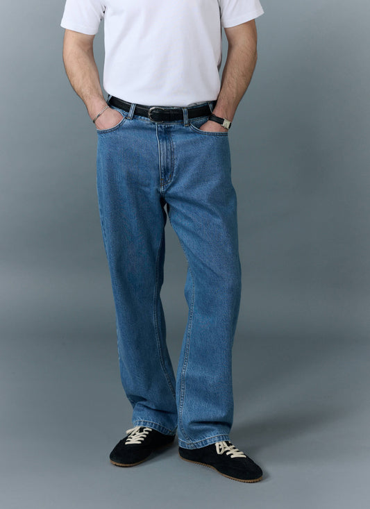 Percival Men's Relaxed Fit Jeans - Denim - Light Wash Blue | Percival