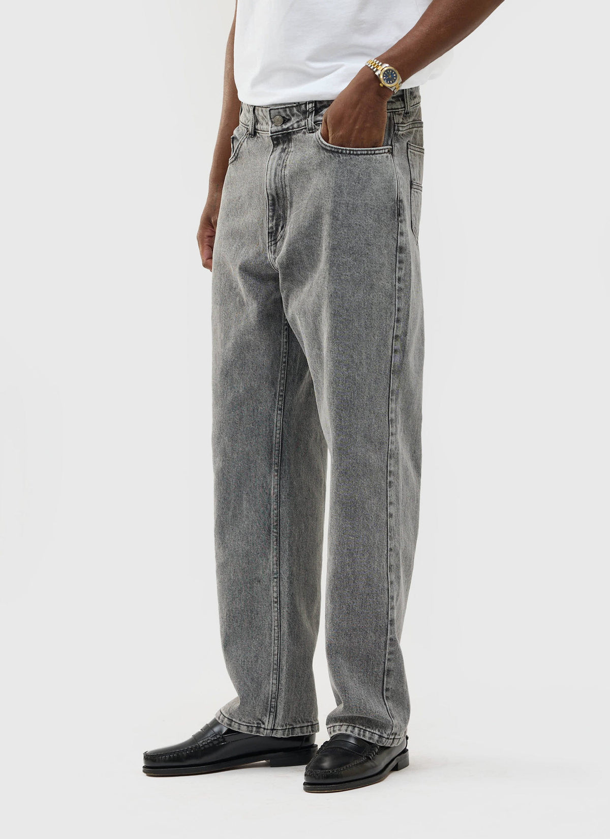 Percival Men's Relaxed Fit Jeans - Denim - Warm Grey Wash | Percival