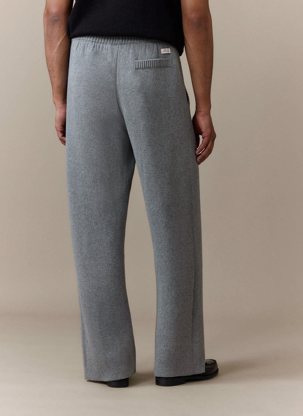 Men's Trackpants - Chronicle Knitted Straight Leg - 100% Cotton - Grey | Percival