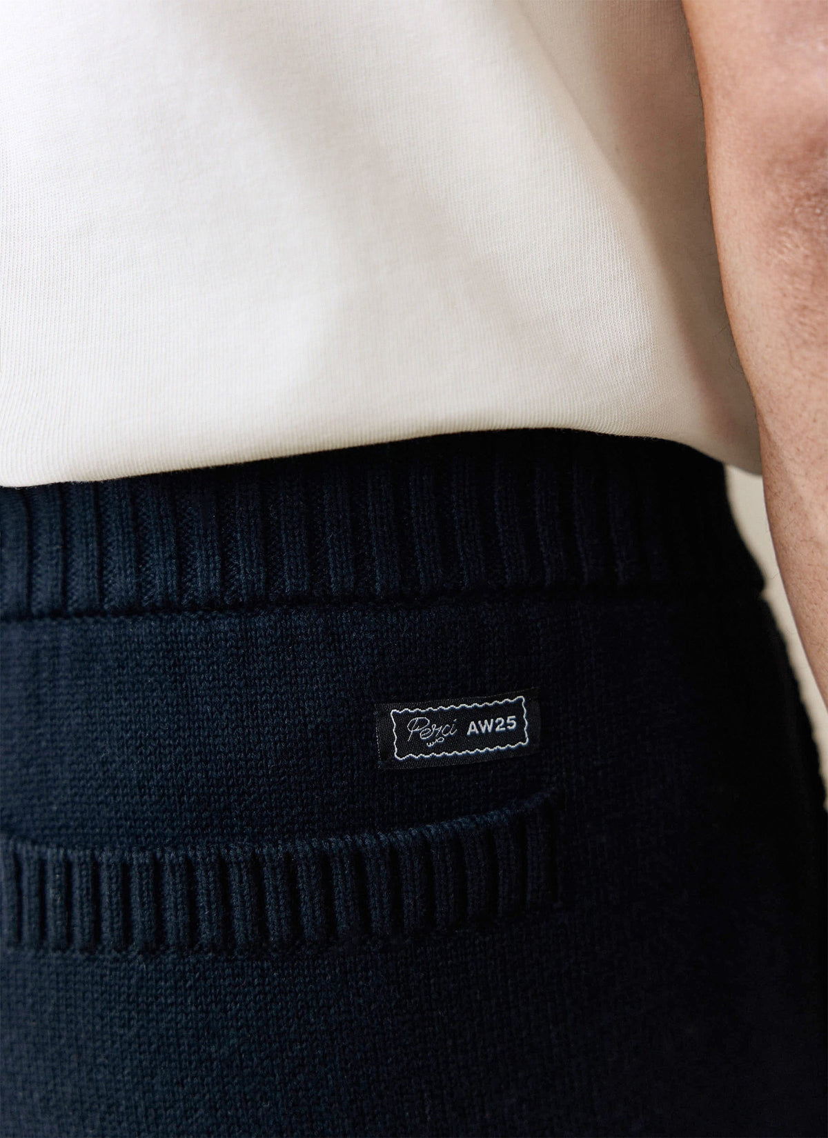 Chronicle Knitted Straight Leg Trackpants - Cotton - Black | Percival