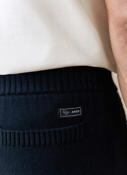 Chronicle Knitted Straight Leg Trackpants - Cotton - Black | Percival