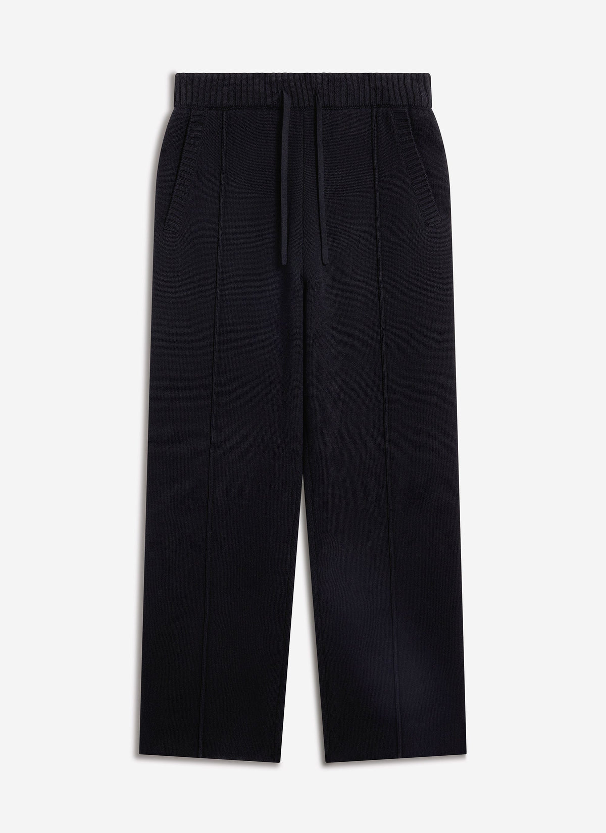 Chronicle Knitted Straight Leg Trackpants - Cotton - Black | Percival