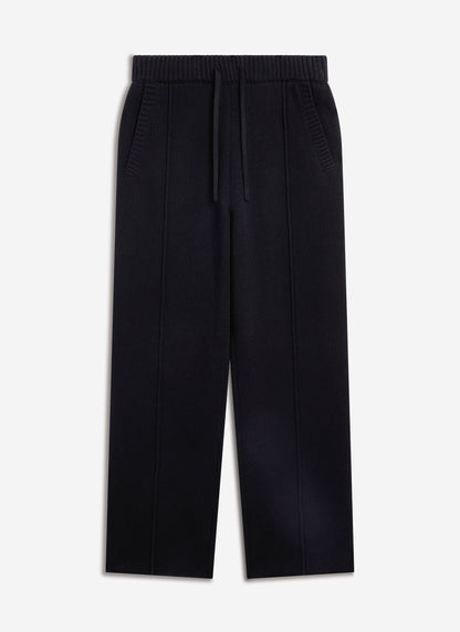 Chronicle Knitted Straight Leg Trackpants - Cotton - Black | Percival