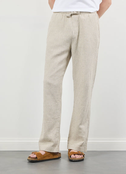 Sorrento Linen Trousers - Cotton Linen - Cream | Percival
