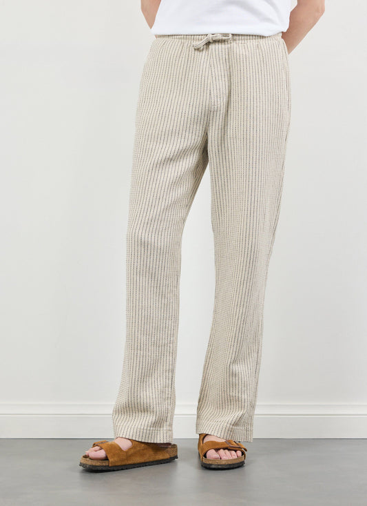 Sorrento Linen Trousers - Cotton Linen - Cream | Percival