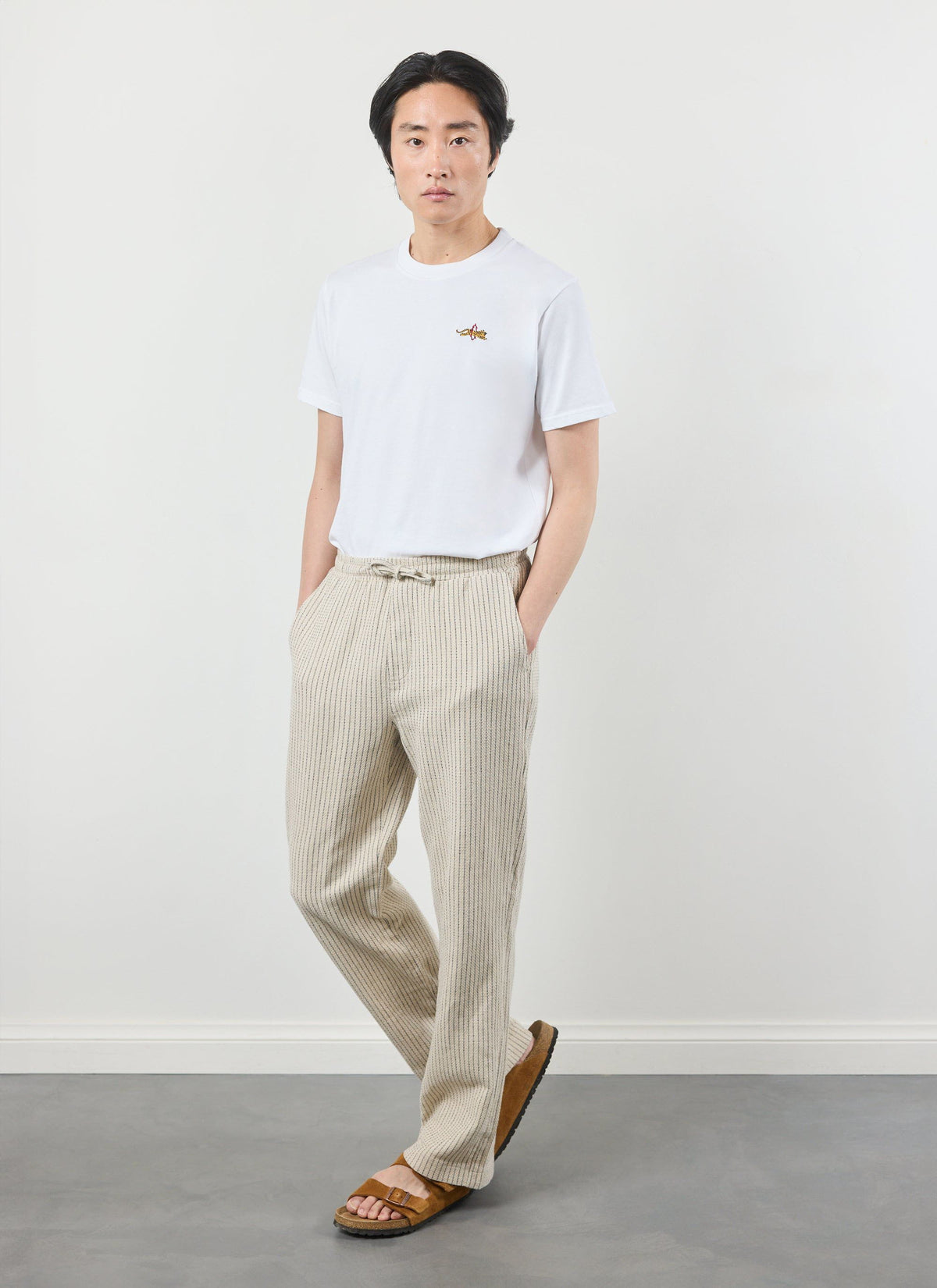 Sorrento Linen Trousers - Cotton Linen - Cream | Percival