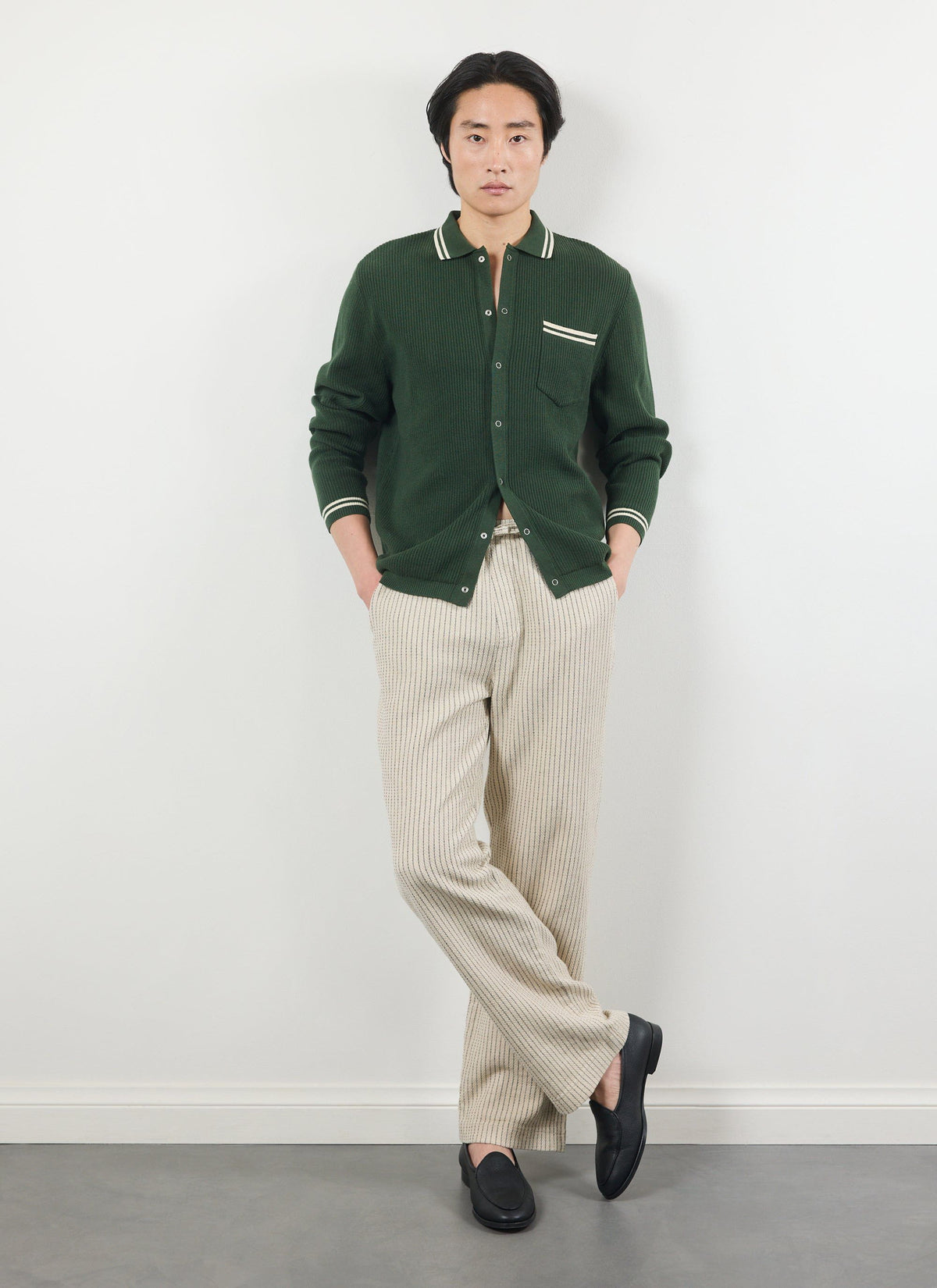 Sorrento Linen Trousers - Cotton Linen - Cream | Percival