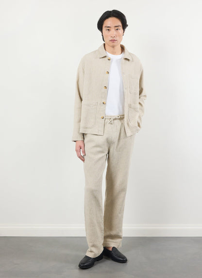 Sorrento Linen Trousers - Cotton Linen - Cream | Percival