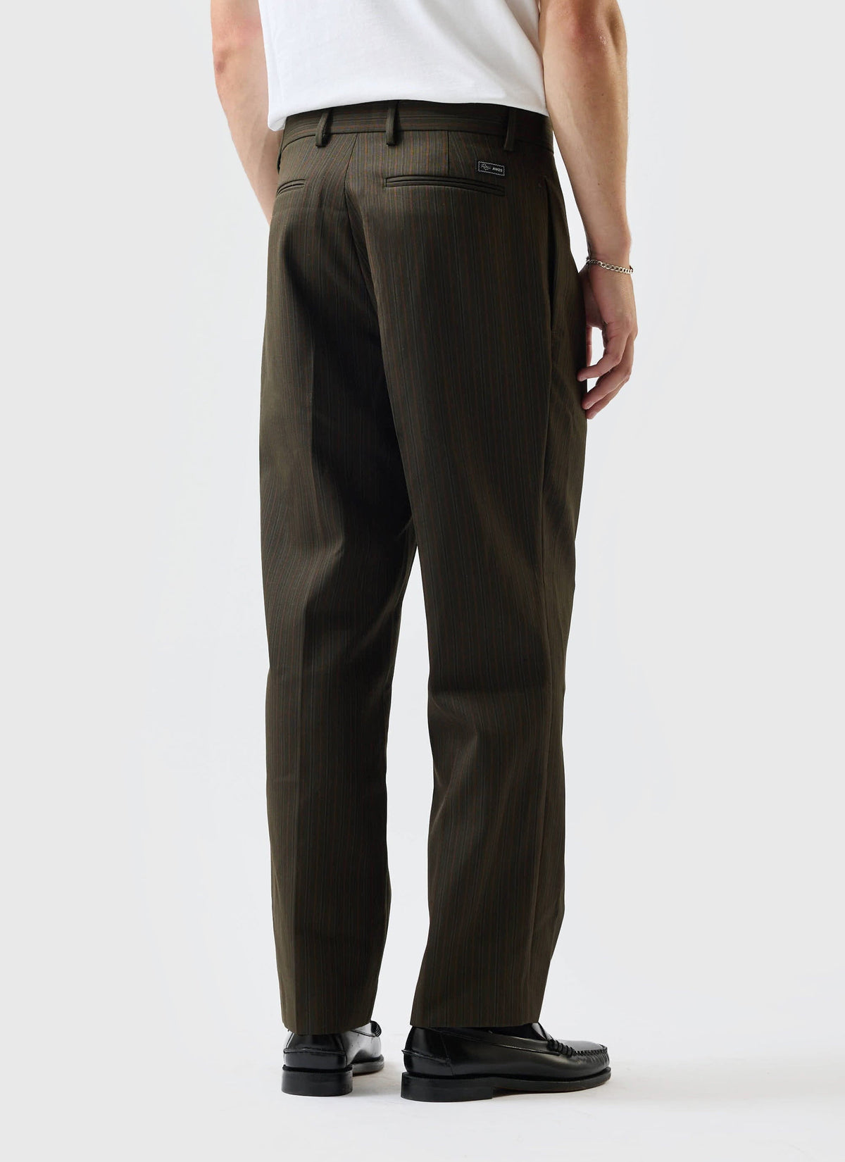Men's Suit Trousers: Chapter - Pleated - Cotton - Forest Green | Percival