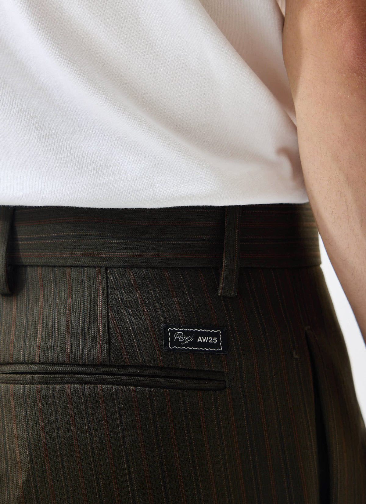 Men's Suit Trousers: Chapter - Pleated - Cotton - Forest Green | Percival