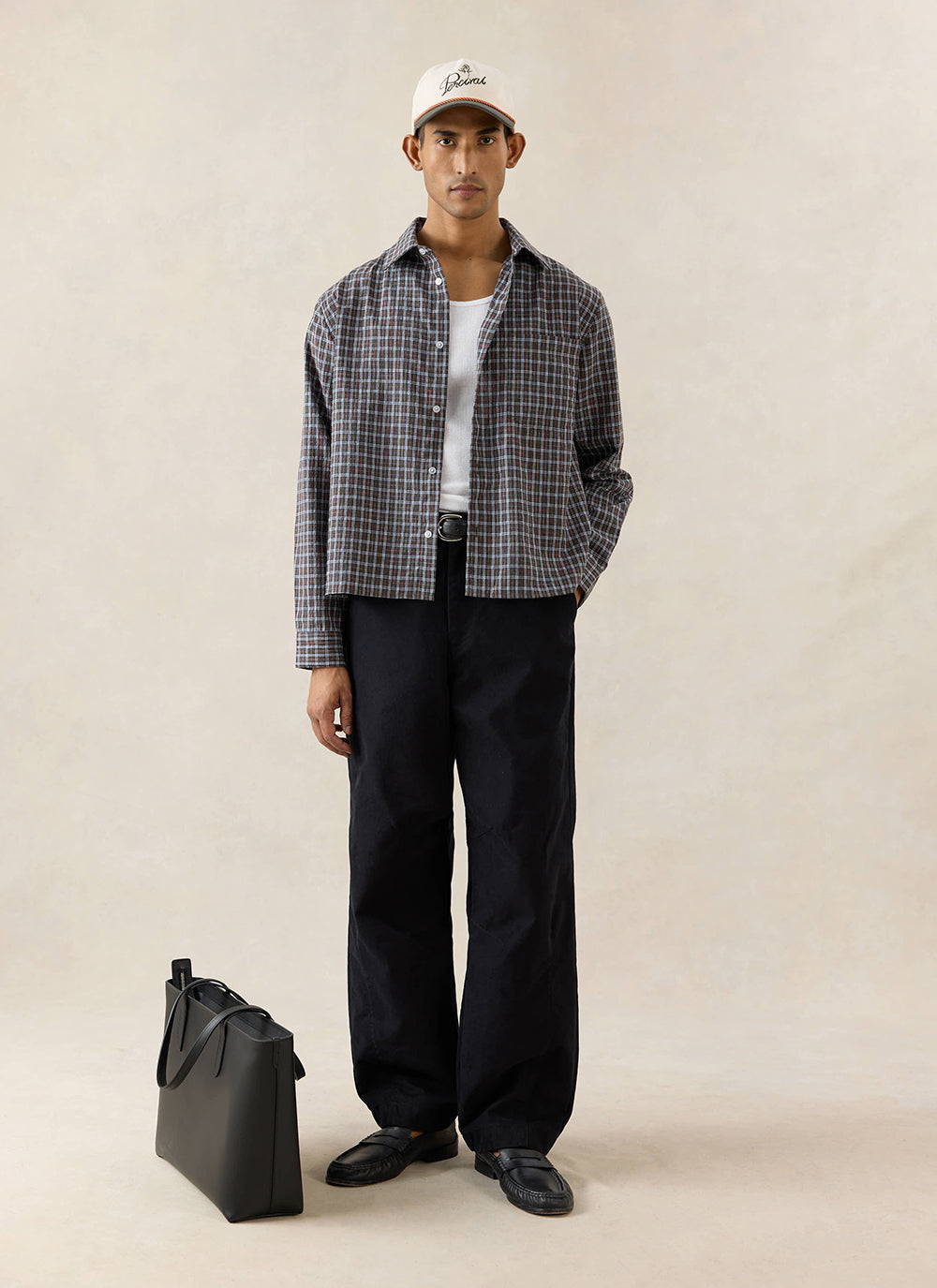 Men's Barrel Leg Trousers - Milo - Cotton - Black | Percival