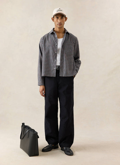 Men's Barrel Leg Trousers - Milo - Cotton - Black | Percival