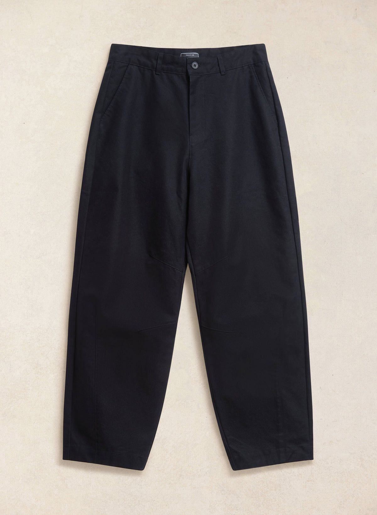 Men's Barrel Leg Trousers - Milo - Cotton - Black | Percival