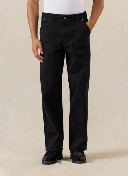 Men's Carpenter Trousers - Lungo - Cotton - Black | Percival