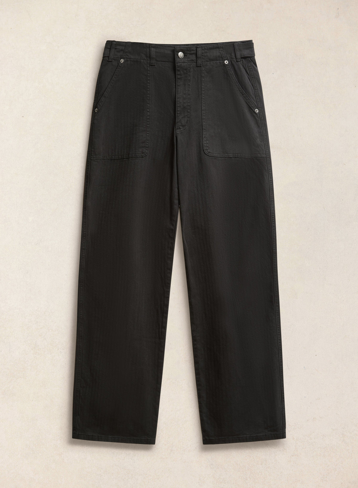 Men's Carpenter Trousers - Lungo - Cotton - Black | Percival