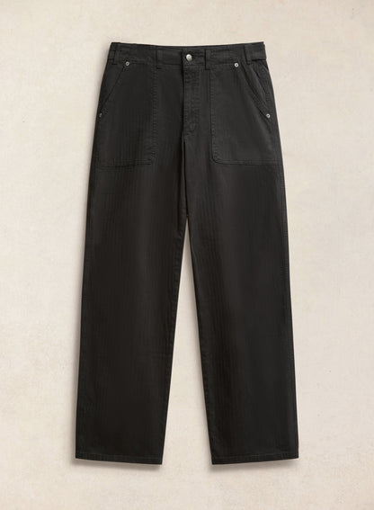 Men's Carpenter Trousers - Lungo - Cotton - Black | Percival