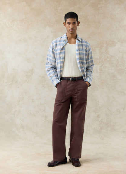 Men's Carpenter Trousers - Cotton - Espresso Brown | Percival