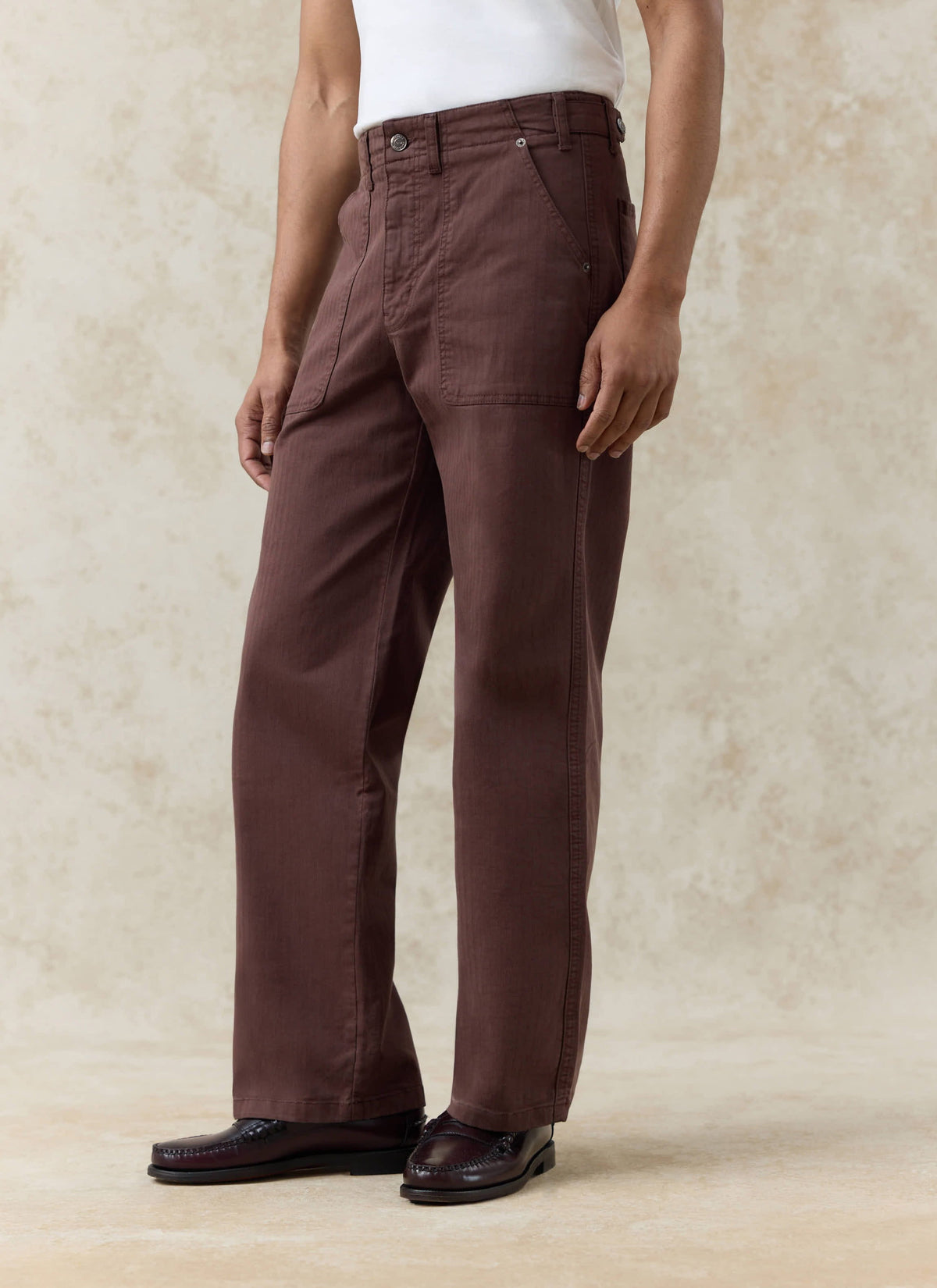 Men's Carpenter Trousers - Cotton - Espresso Brown | Percival
