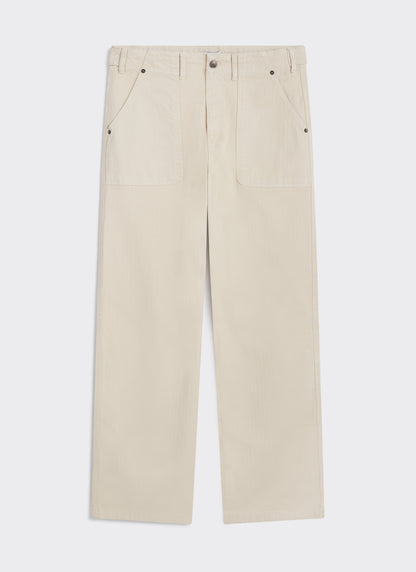 Men's Carpenter Trousers - Cotton - Cream | Percival