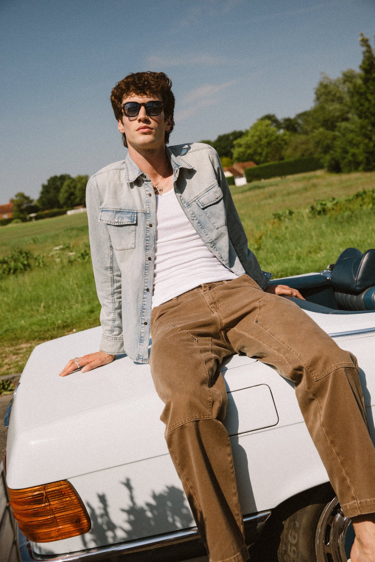 Men's Brown Carpenter Trousers - Straight Leg - Cotton | Percival