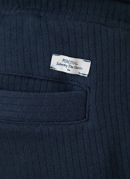 Conrad Straight Leg Trackpants - Navy Cotton | Percival