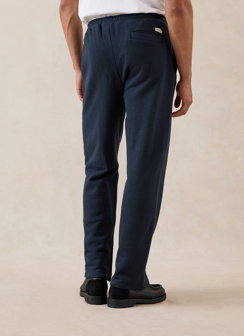 Conrad Straight Leg Trackpants - Navy Cotton | Percival