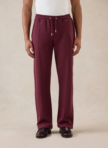 Men's Conrad Trackpants - Burgundy Cotton | Percival