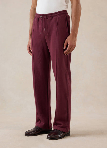 Men's Conrad Trackpants - Burgundy Cotton | Percival